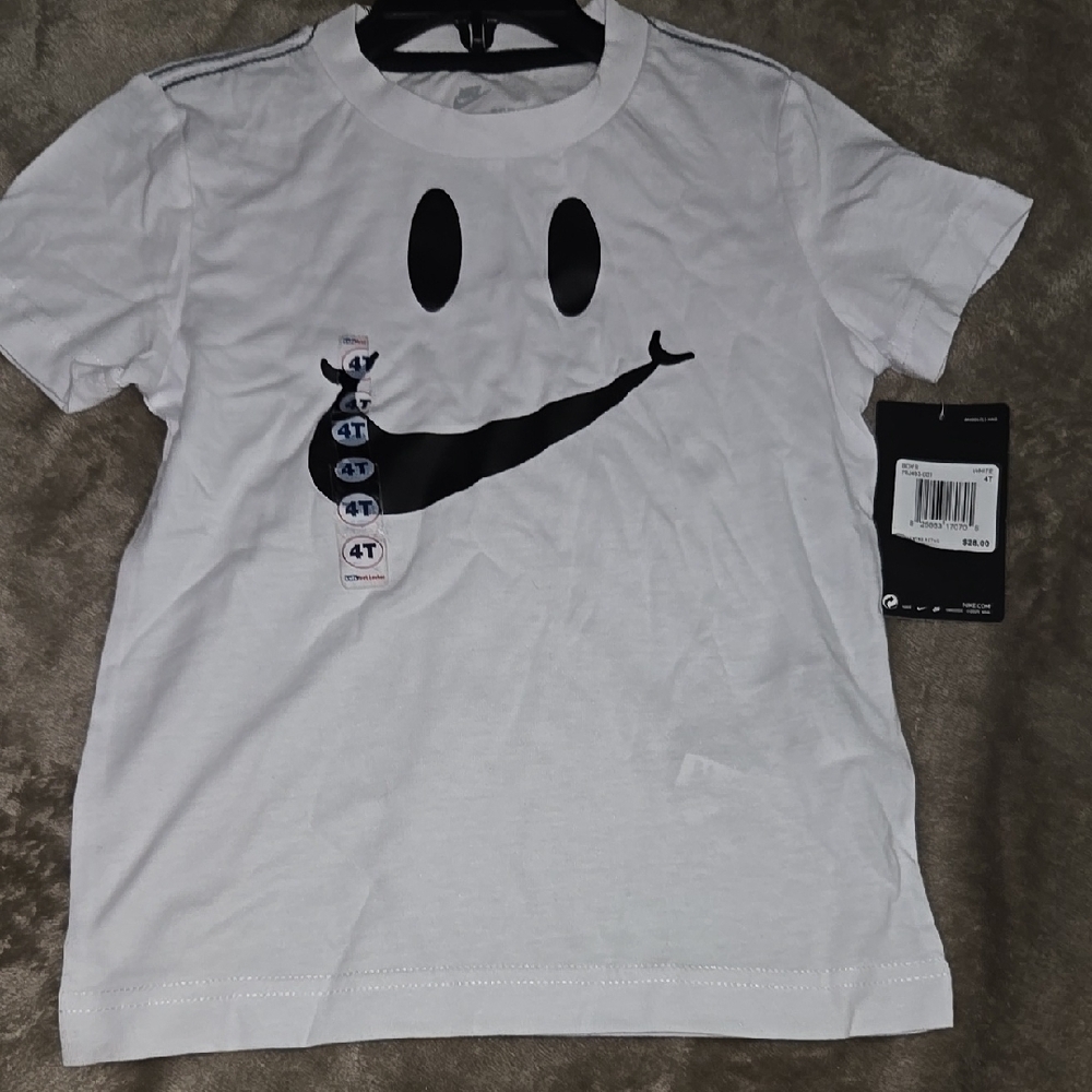 Nike Kids White Smiley Face T-Shirt